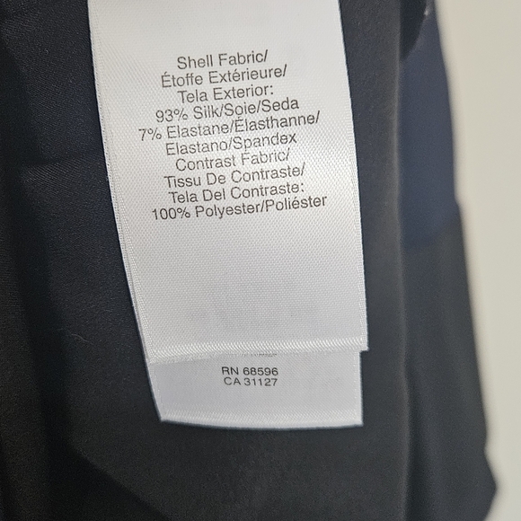 Donna Karan New York Blue Black Mother Of The Bride Draped Top Size S - Picture 8 of 10